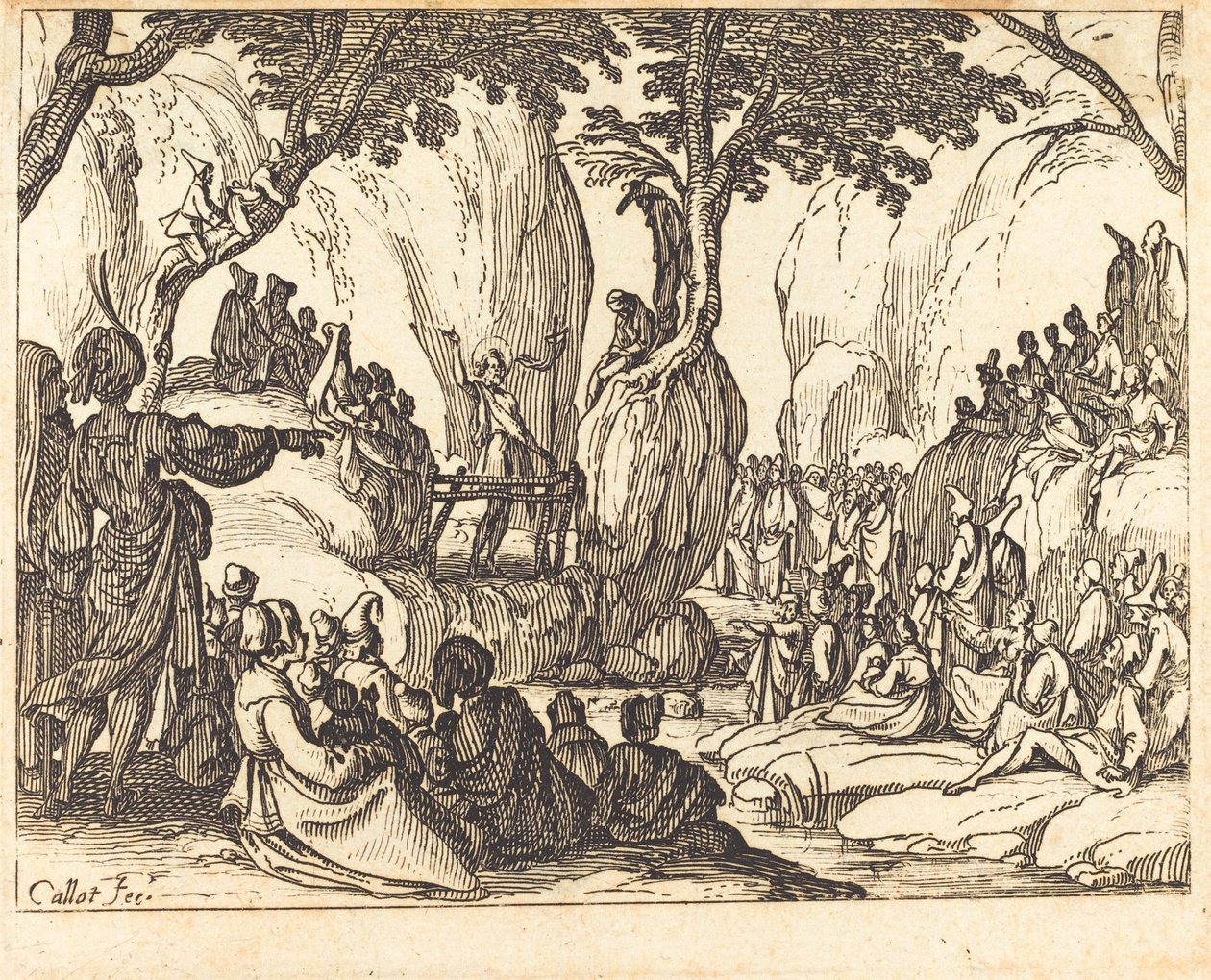 San Giovanni predica nel deserto da Jacques Callot