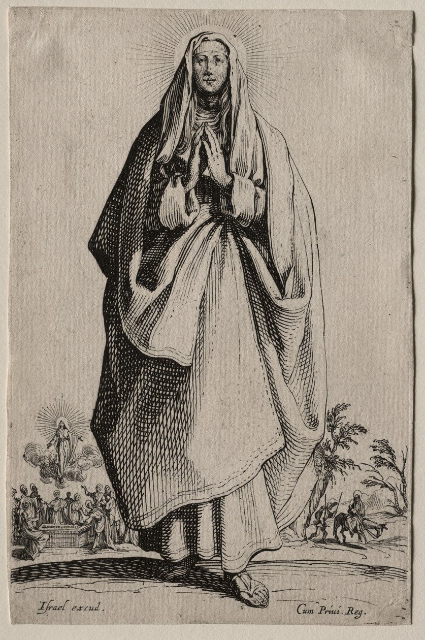 Icone di Salvatoris Beatae Mariae Virginis Sanctorum Apostolorum / Les Grands Apôtres: La Sainte Vierge da Jacques Callot