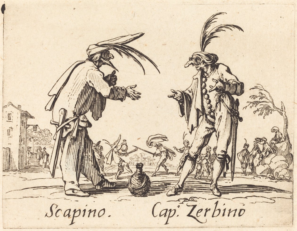 Scapino e Cap. Zerbino da Jacques Callot