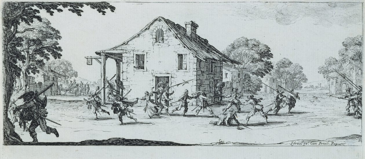Scena di saccheggio, 1633 da Jacques Callot
