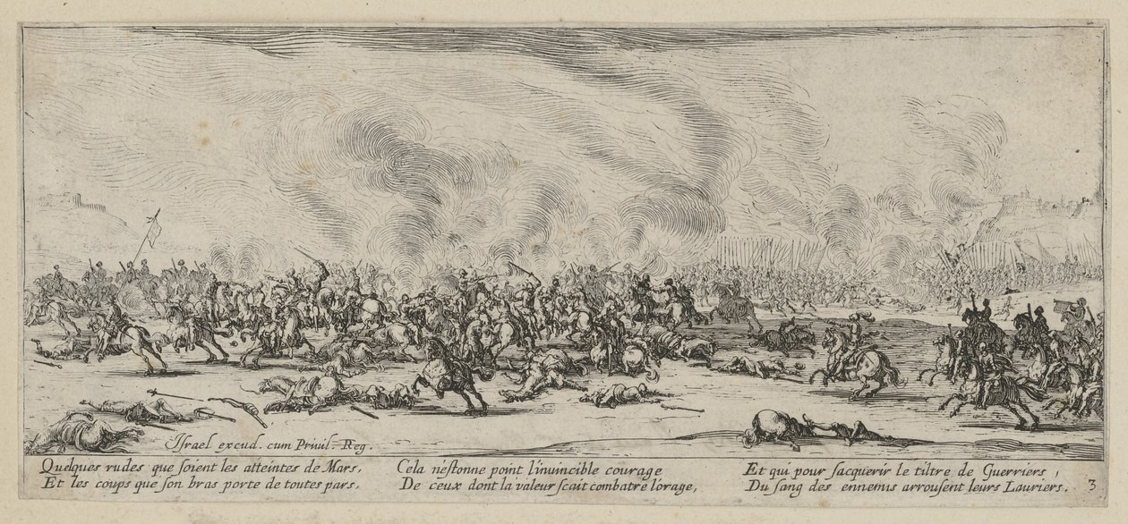 Battaglia, foglio 3 della serie "Gli orrori della guerra" da Jacques Callot