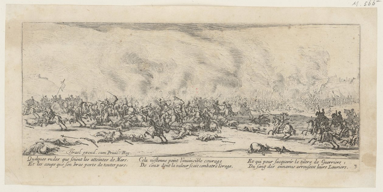 Battaglia, foglio 3 della serie "Gli orrori della guerra" da Jacques Callot