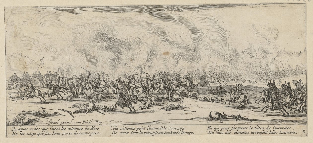 Battaglia, foglio 3 della serie "Gli orrori della guerra" da Jacques Callot