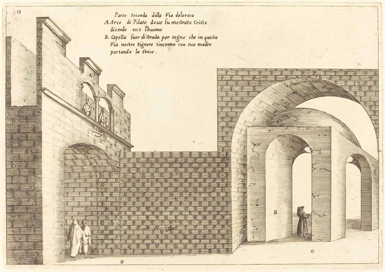 Seconda parte della Via Dolorosa da Jacques Callot