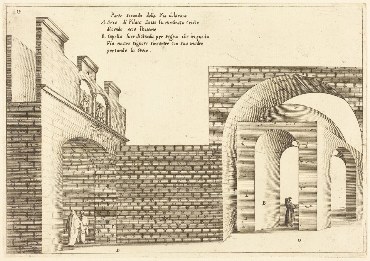 Seconda parte della Via Dolorosa da Jacques Callot