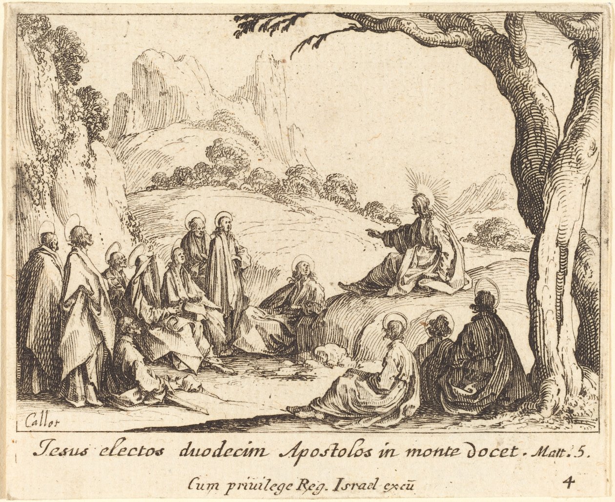 Discorso della montagna da Jacques Callot