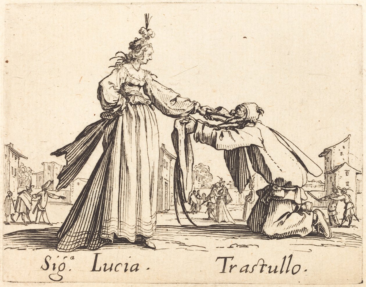 Signa. Lucia e Trastullo da Jacques Callot