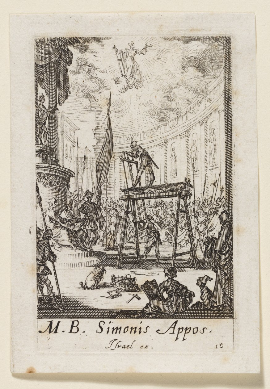Simone apostolo (Simonis Appos.) da Jacques Callot