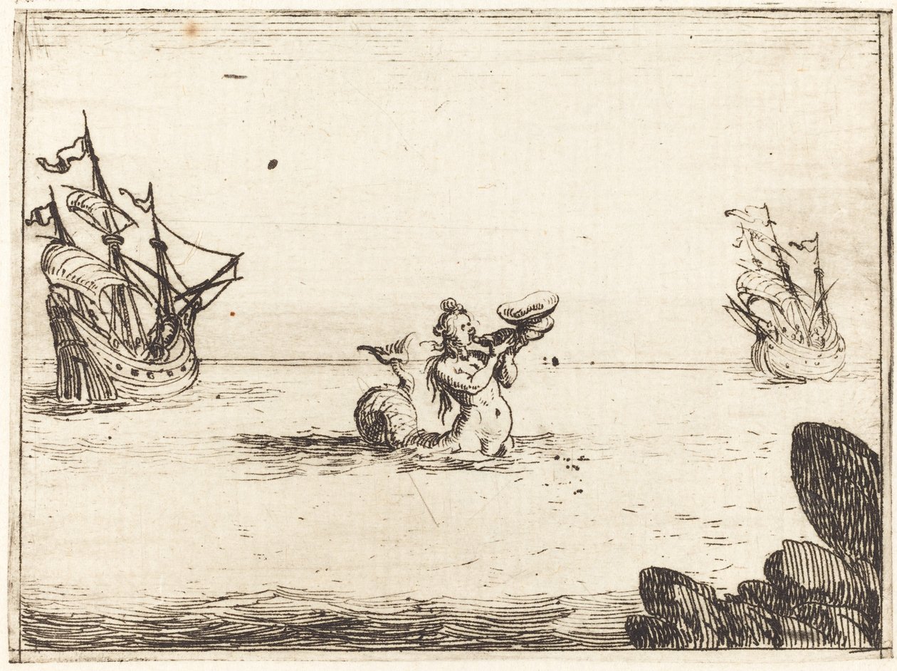 Sirena tra due navi da Jacques Callot