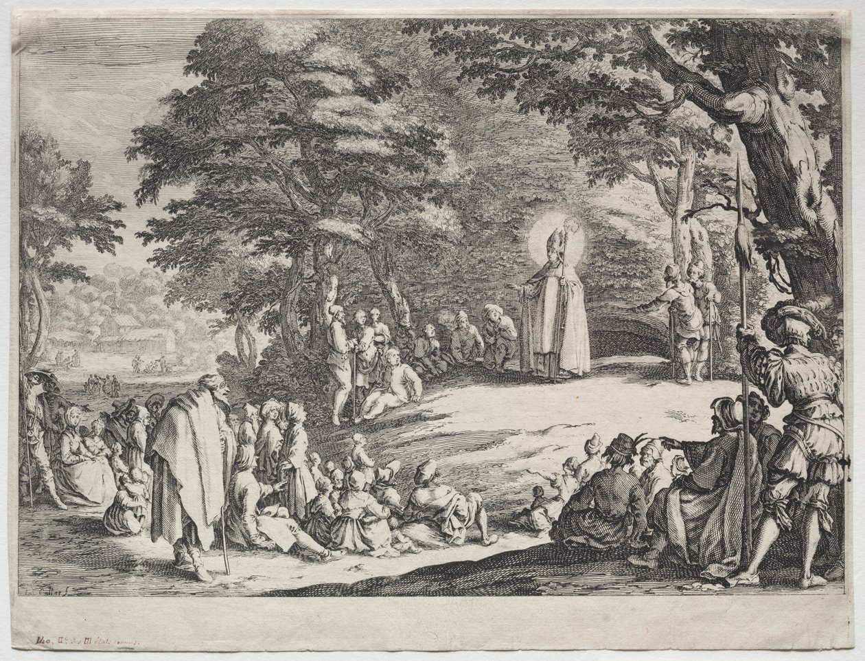 San Amo che predica in un bosco da Jacques Callot