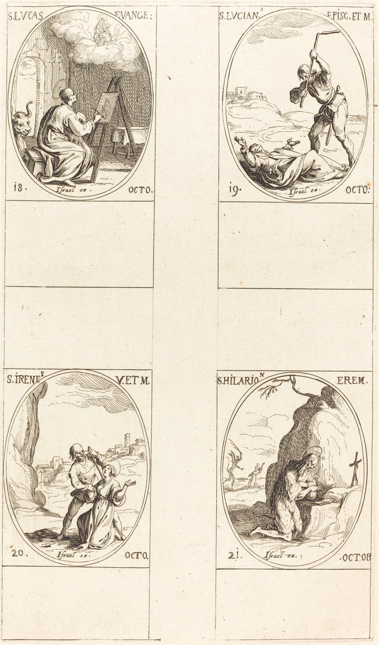 San Luca; San Luciano; Santa Irene; San Ilarione da Jacques Callot