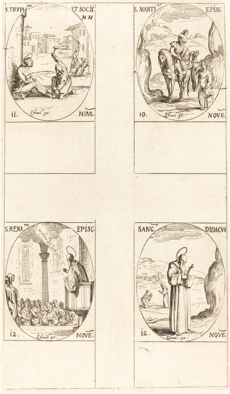 San Martino, San Trifone e compagni, San Renato, San Didaco da Jacques Callot