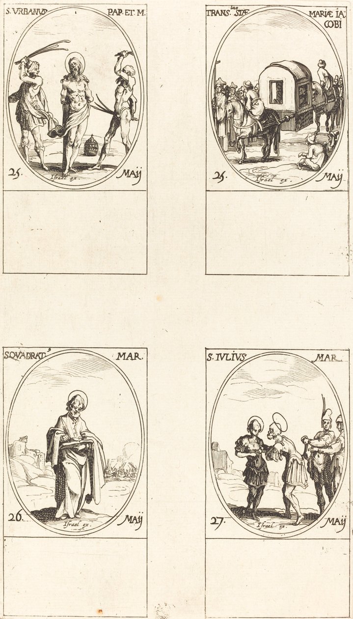 San Urbano, La Traslazione di Santa Maria di Giacomo, San Quadrato, San Giulio da Jacques Callot