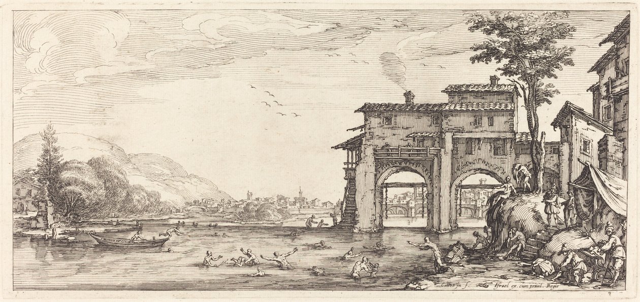 I bagnanti, probabilmente c. 1630 da Jacques Callot
