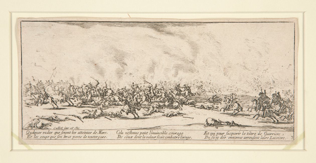 La battaglia, da Le miserie e i disastri della guerra da Jacques Callot