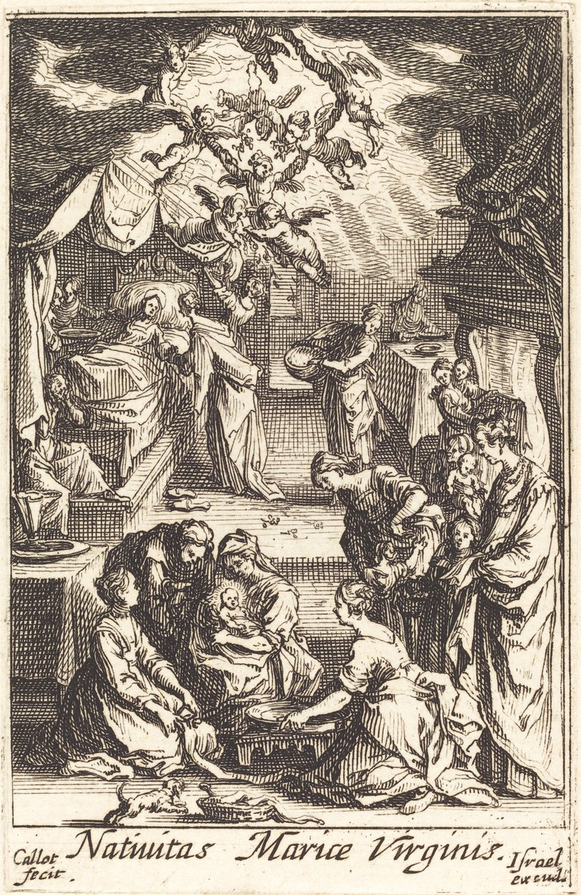 La nascita della Vergine, in o dopo il 1630 da Jacques Callot