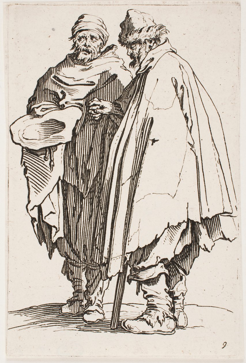 Il cieco e il suo compagno, n. 9 della serie I mendicanti da Jacques Callot