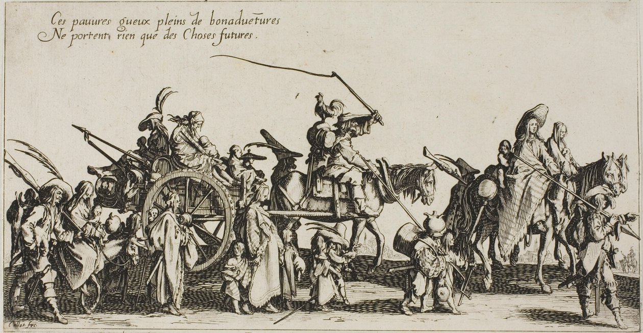 I boemi in marcia: la retroguardia, dai Boemi da Jacques Callot