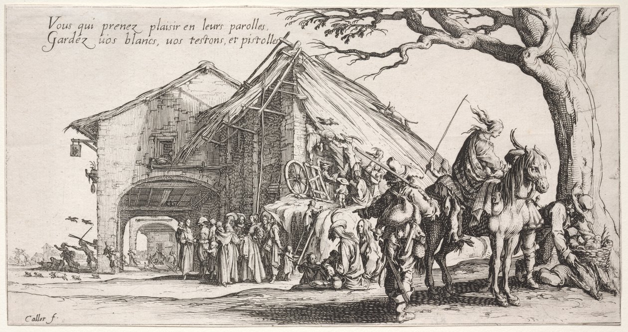 I Bohemi: Il luogo di sosta: La chiromante, c. 1621-1625 da Jacques Callot