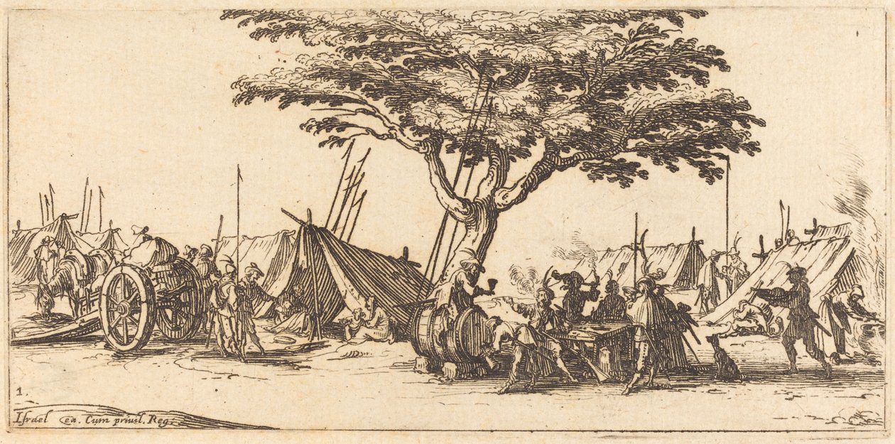 Il campo, c. 1633 da Jacques Callot