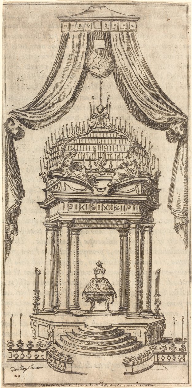 Il catafalco, 1612 da Jacques Callot