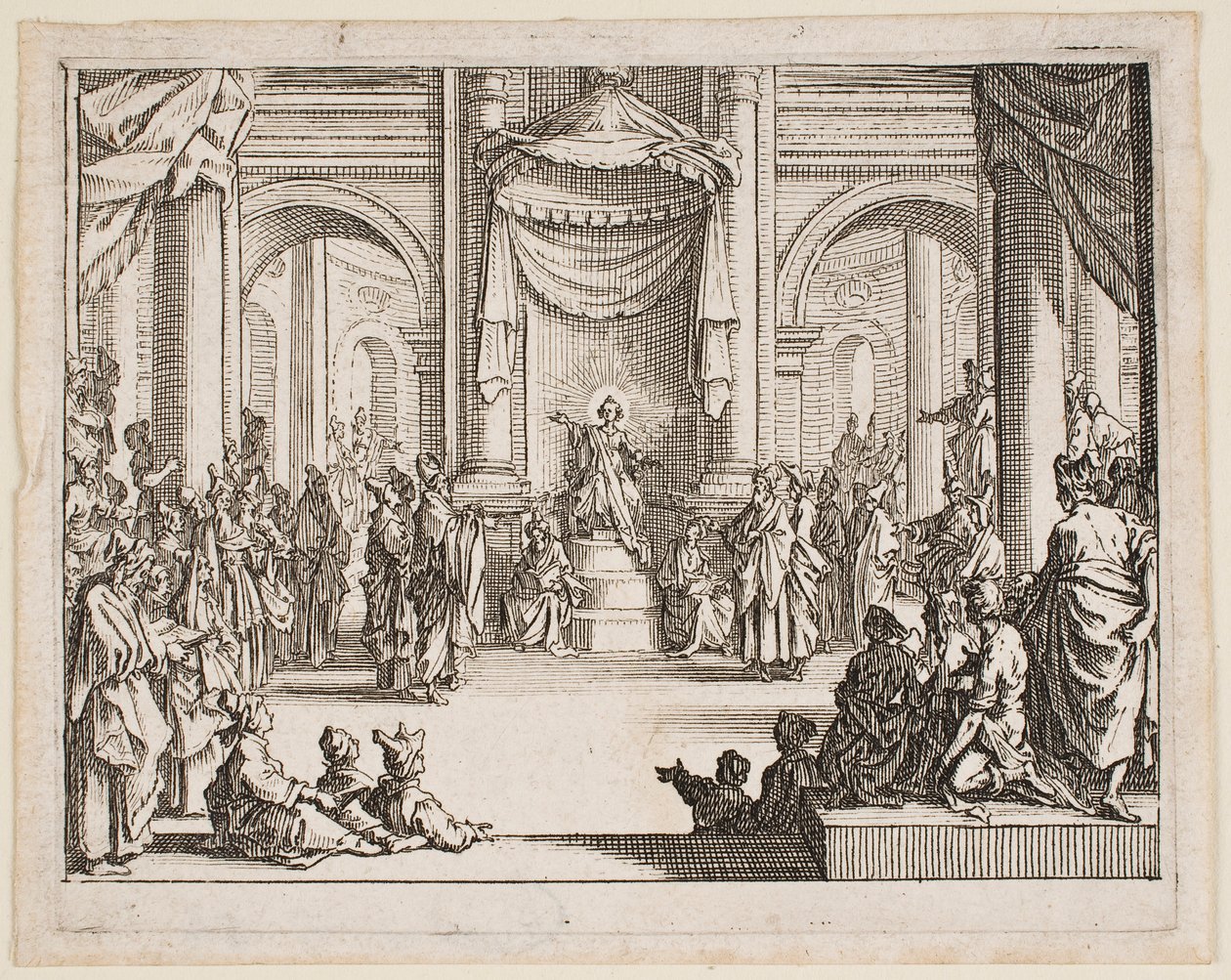 Il Bambino Gesù tra i dottori, dalla serie “Il Nuovo Testamento” da Jacques Callot