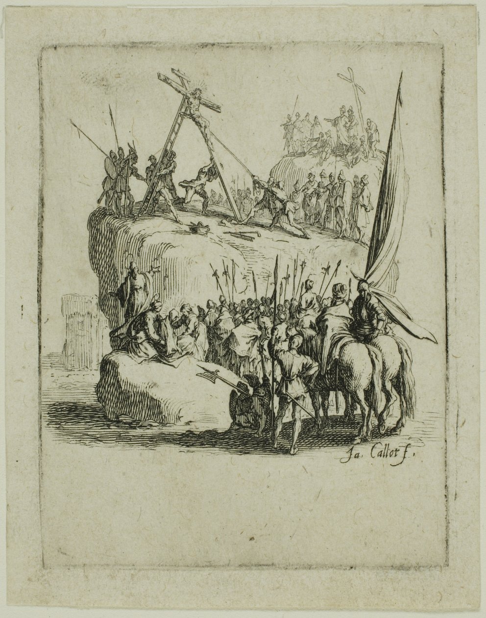 La crocifissione, da La piccola passione da Jacques Callot