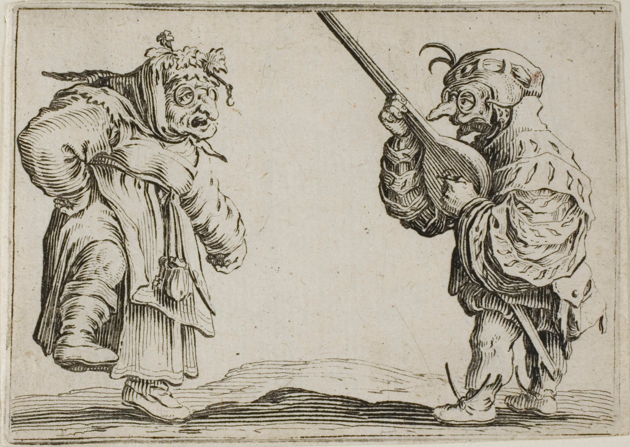 I ballerini con il liuto, da I Capricci da Jacques Callot