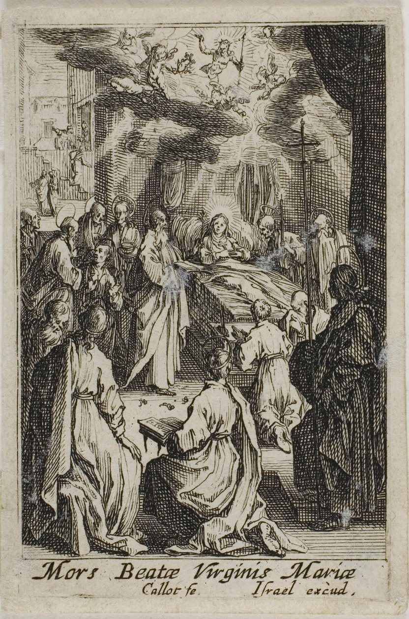 La morte della Vergine Maria, da La vita della Vergine da Jacques Callot