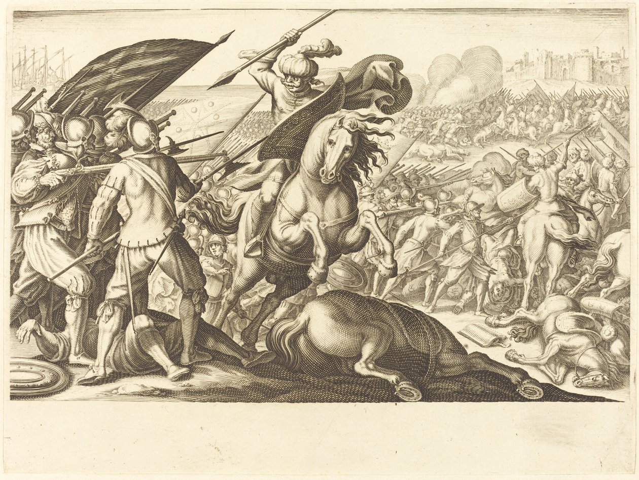La sconfitta della cavalleria turca, c. 1614 da Jacques Callot