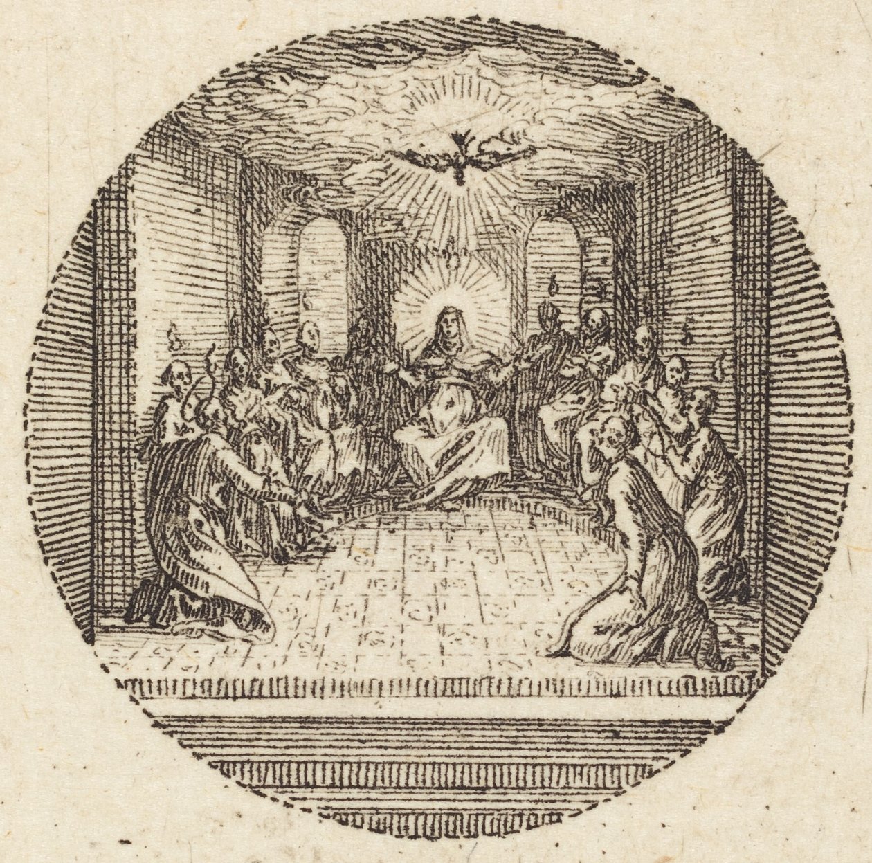 La discesa della colomba santa da Jacques Callot