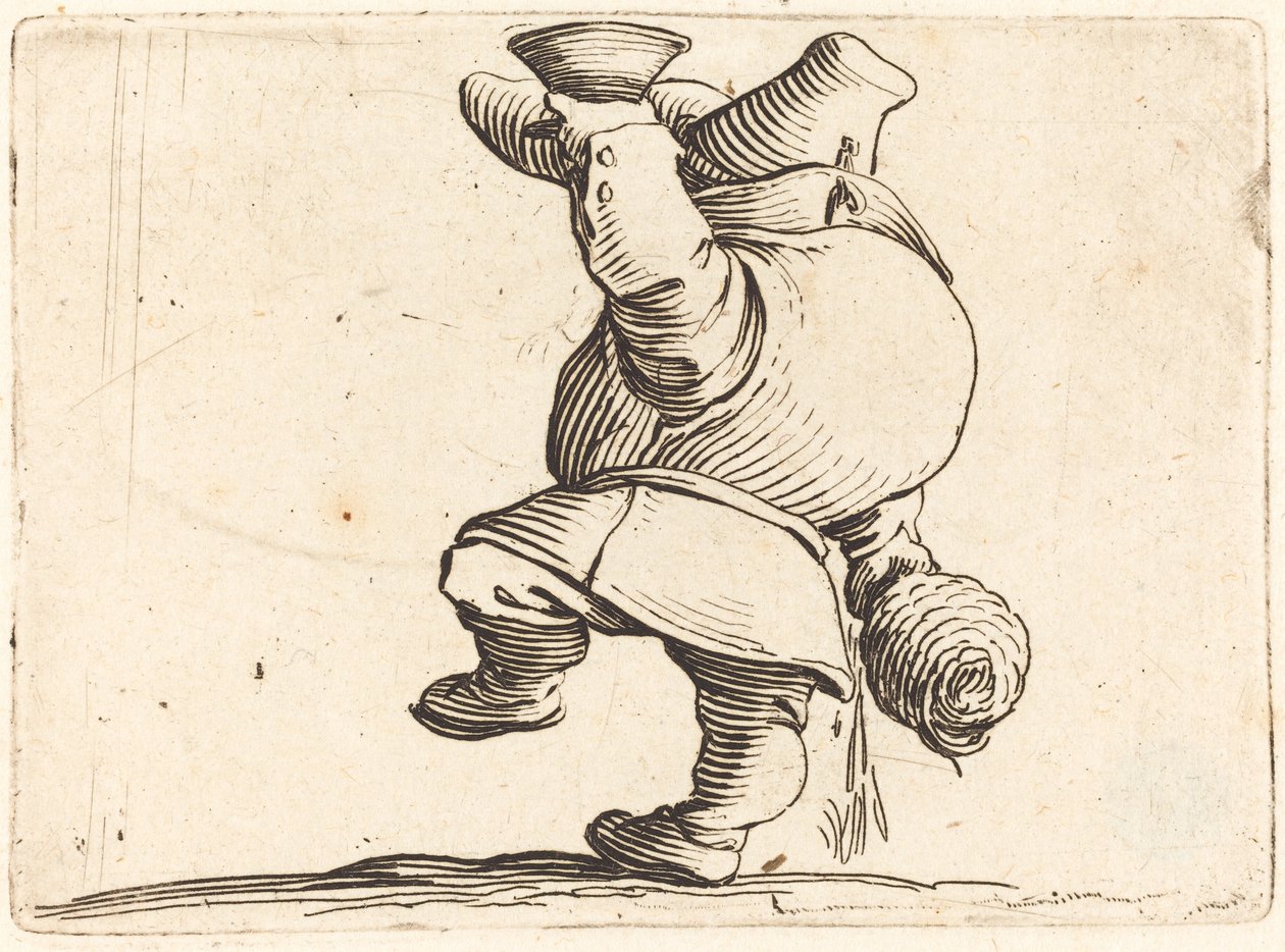 Il bevitore, vista posteriore da Jacques Callot