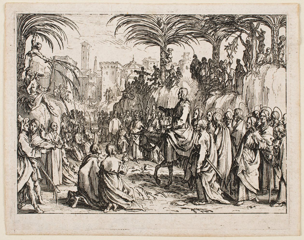 L’ingresso a Gerusalemme, dalla serie “Il Nuovo Testamento” da Jacques Callot