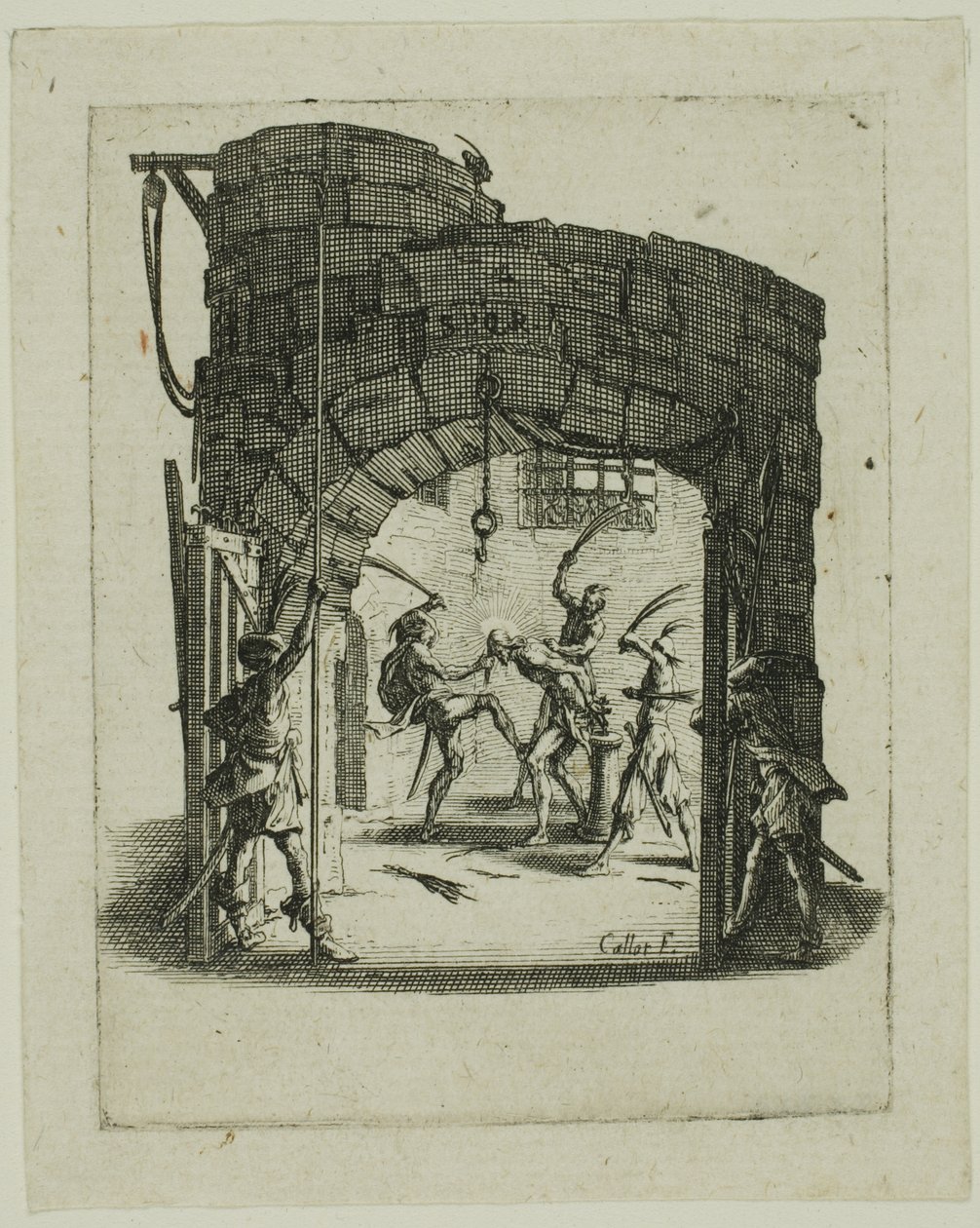 La flagellazione, da La piccola passione da Jacques Callot