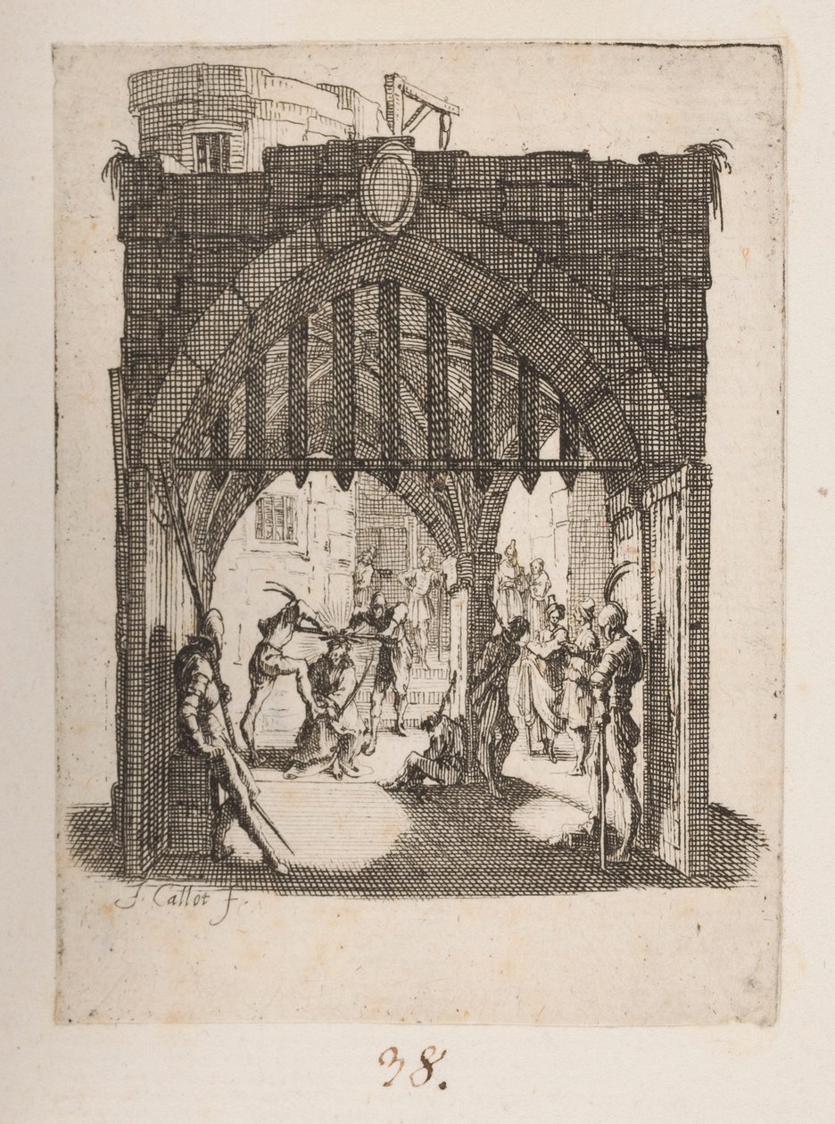 La Flagellazione, no. 6 di 11 da La Petite Passion da Jacques Callot