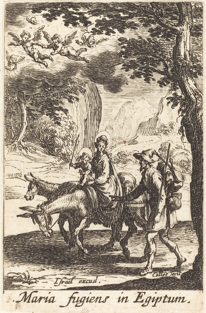 La fuga in Egitto da Jacques Callot