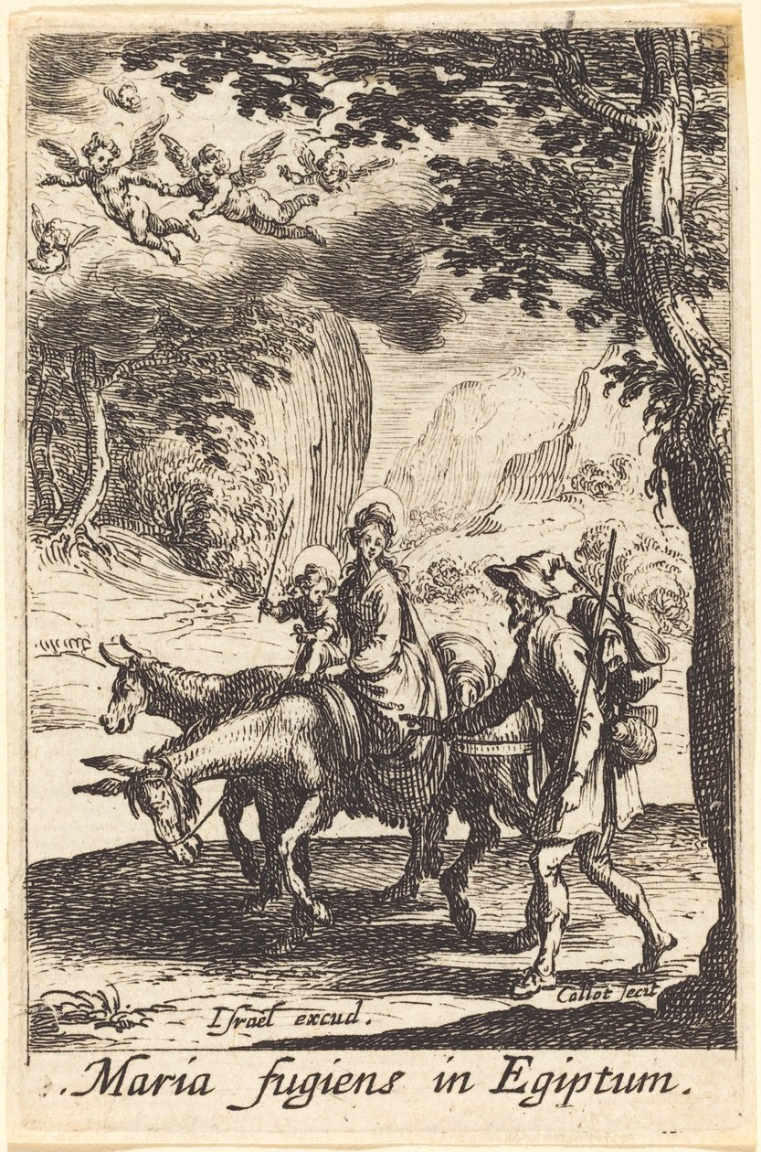 La fuga in Egitto da Jacques Callot