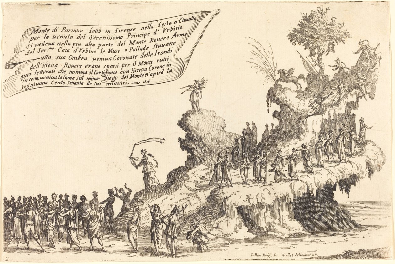 Il Carro del Monte Parnaso, 1616 da Jacques Callot