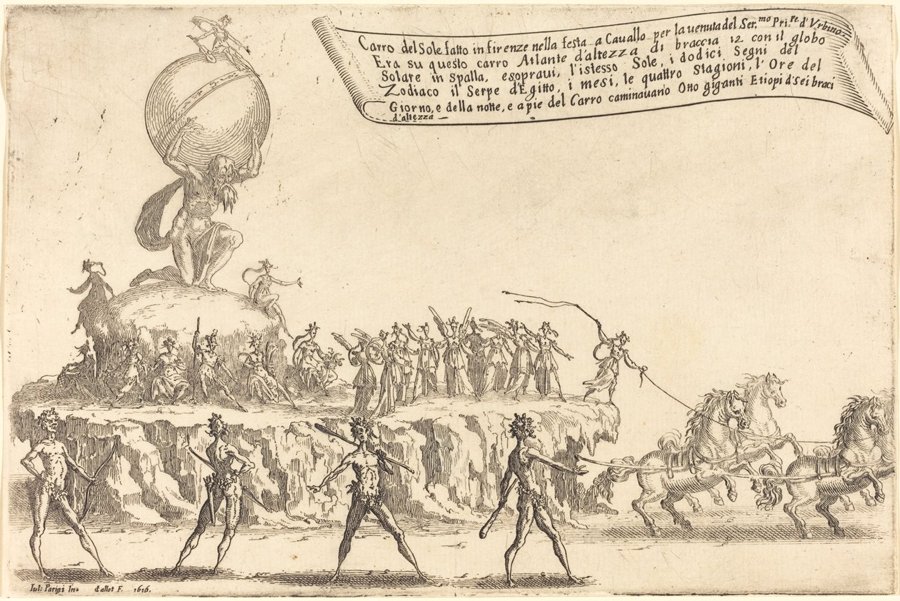 Il galleggiante del sole da Jacques Callot