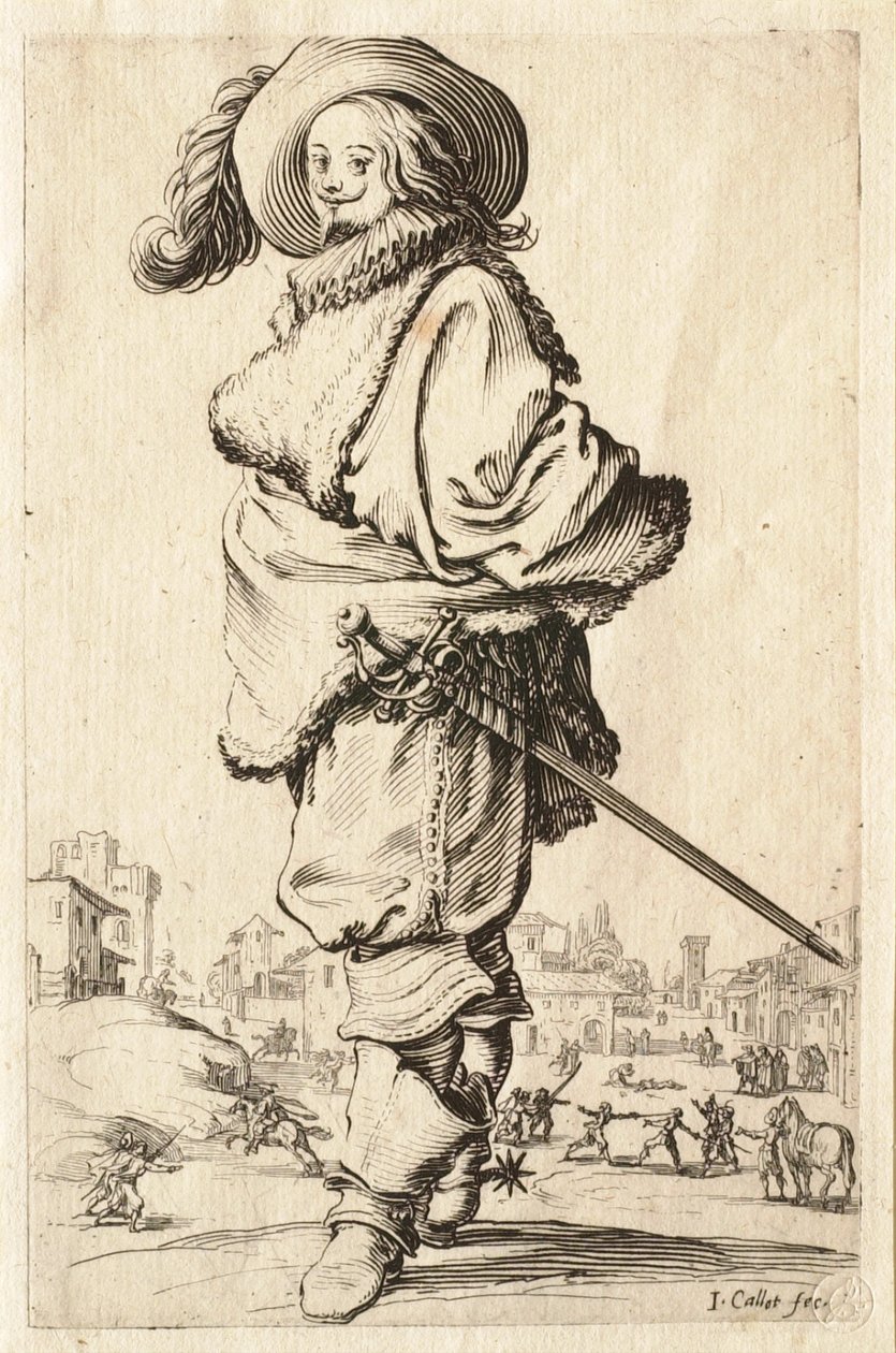 Il gentiluomo con il cappotto di pelliccia da Jacques Callot