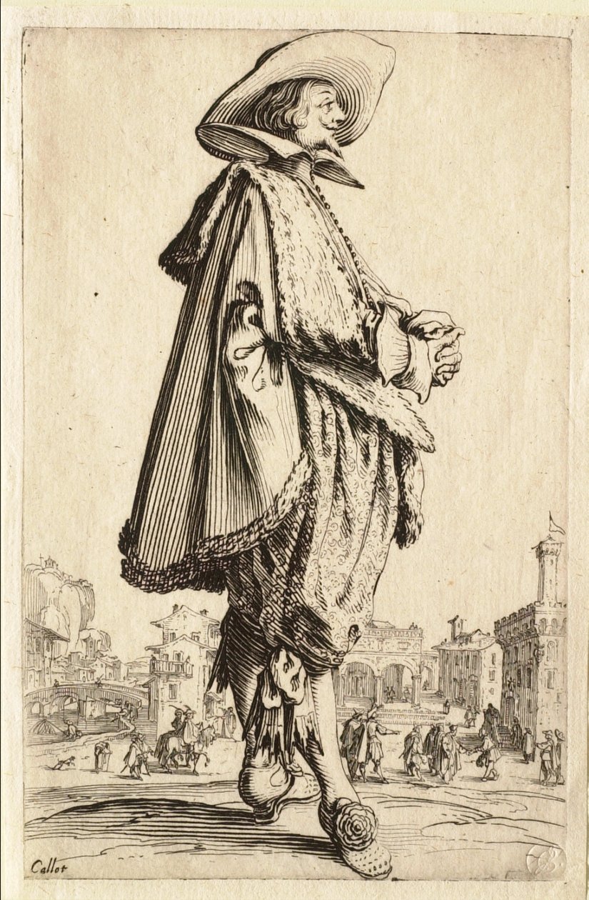 Il gentiluomo con le mani giunte da Jacques Callot