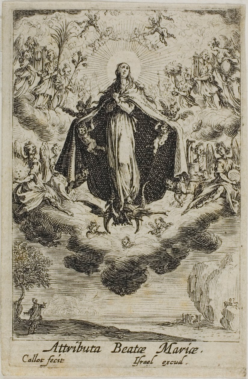 La glorificazione della Vergine, da La vita della Vergine da Jacques Callot