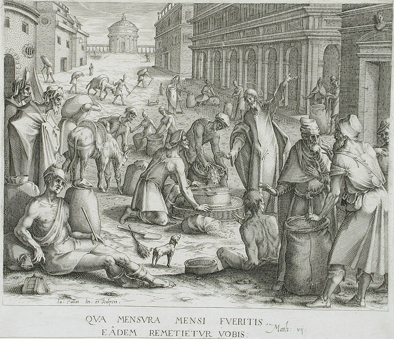 Le bilance per cereali da Jacques Callot