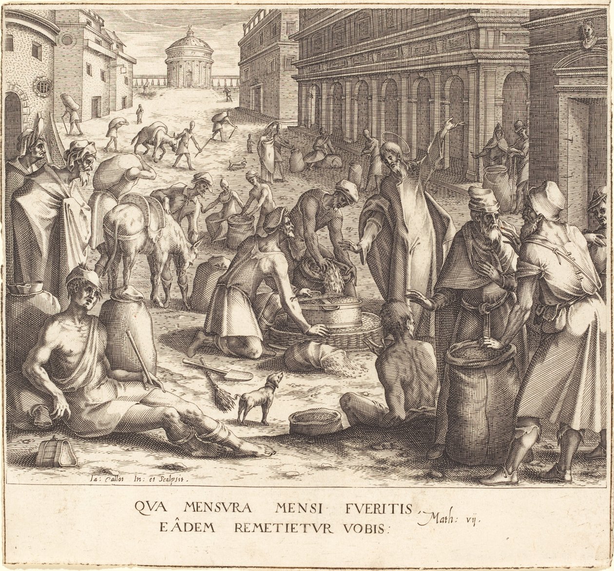 I pesatori di grano, 1608-1611 da Jacques Callot