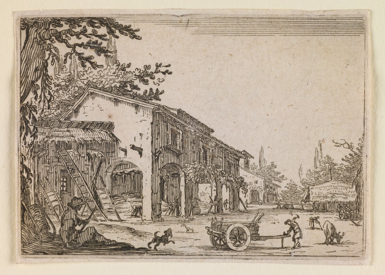 La fattoria, da «I capricci» (edizione di Nancy) da Jacques Callot