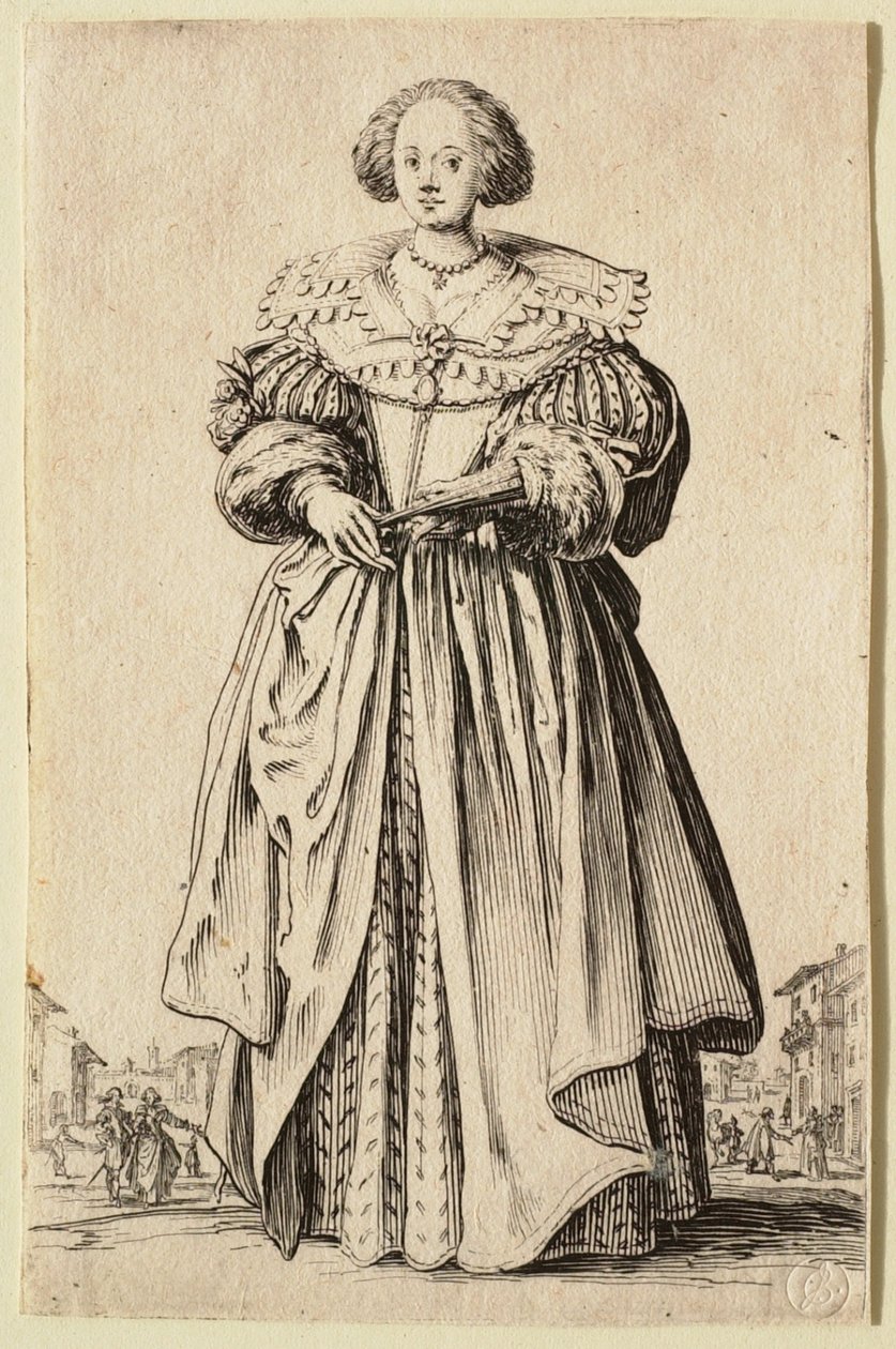 La dama con il ventaglio da Jacques Callot
