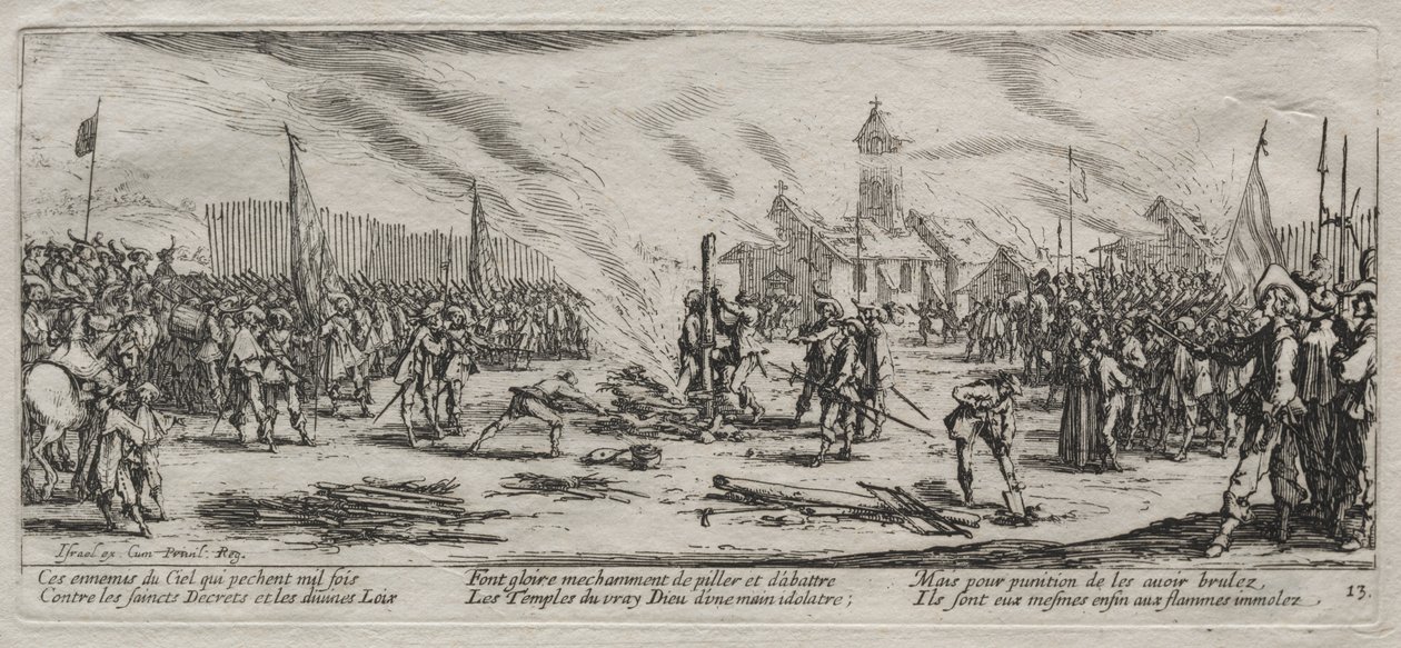 Le grandi miserie della guerra: Il rogo da Jacques Callot