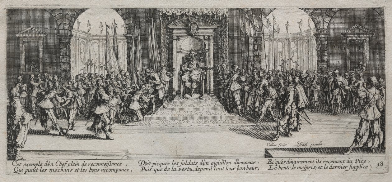 Le grandi miserie della guerra: Distribuzione della ricompensa da Jacques Callot