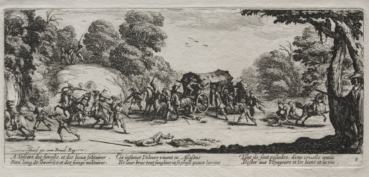 Le grandi miserie della guerra: rapina in autostrada da Jacques Callot