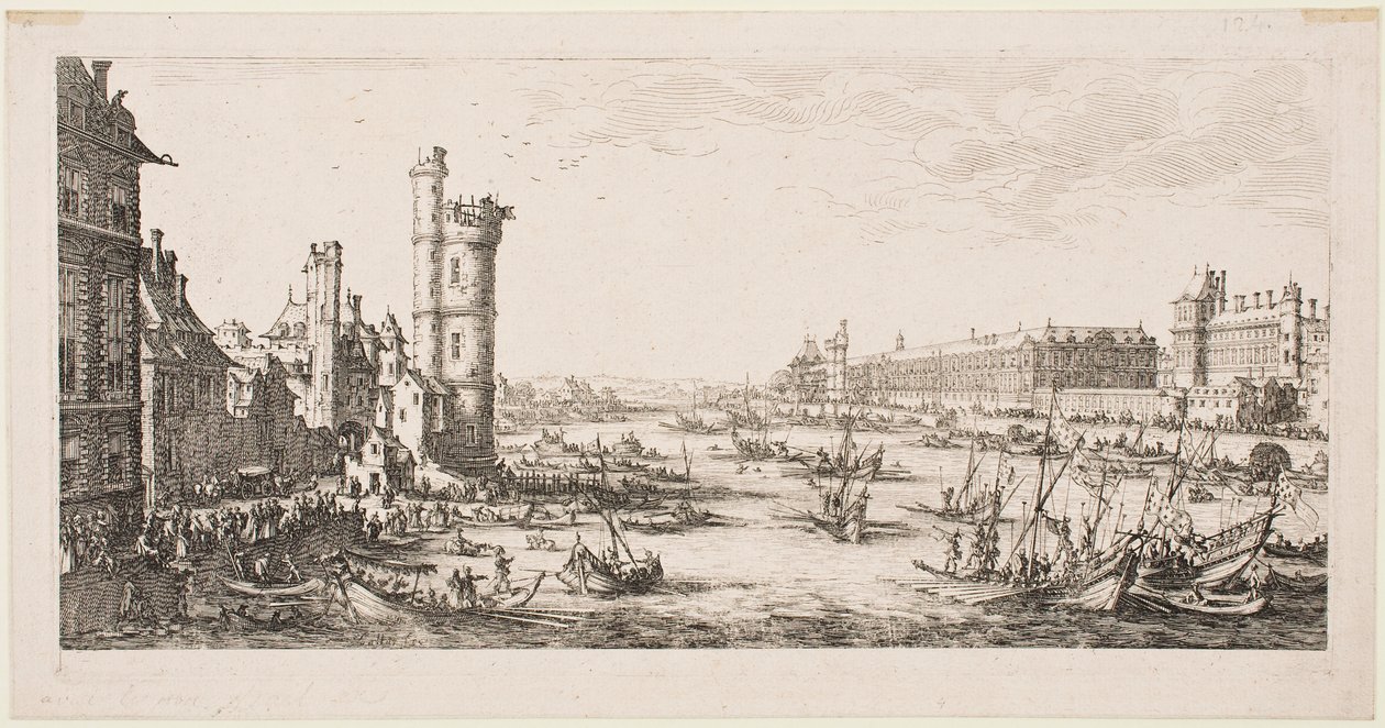 Le grandi vedute di Parigi: veduta del Louvre da Jacques Callot